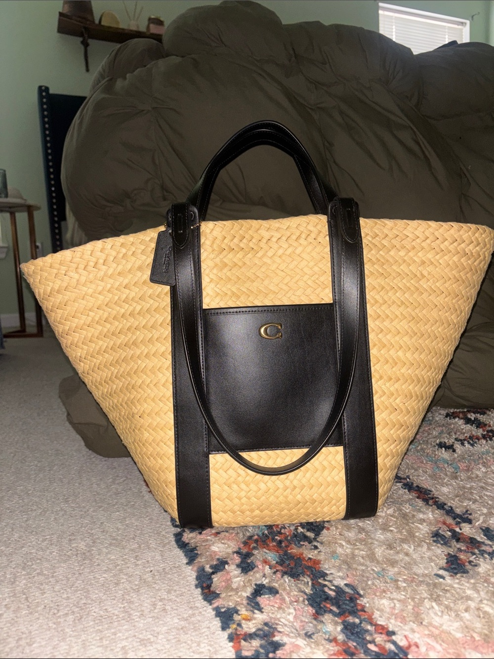 Rare Coach straw tote